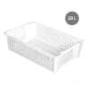 GILAC Caisse ajourée emboîtable empilable Sans couvercle blanc plastique 60x38x15,5 cm 28 L fond ajouré parois ajourées