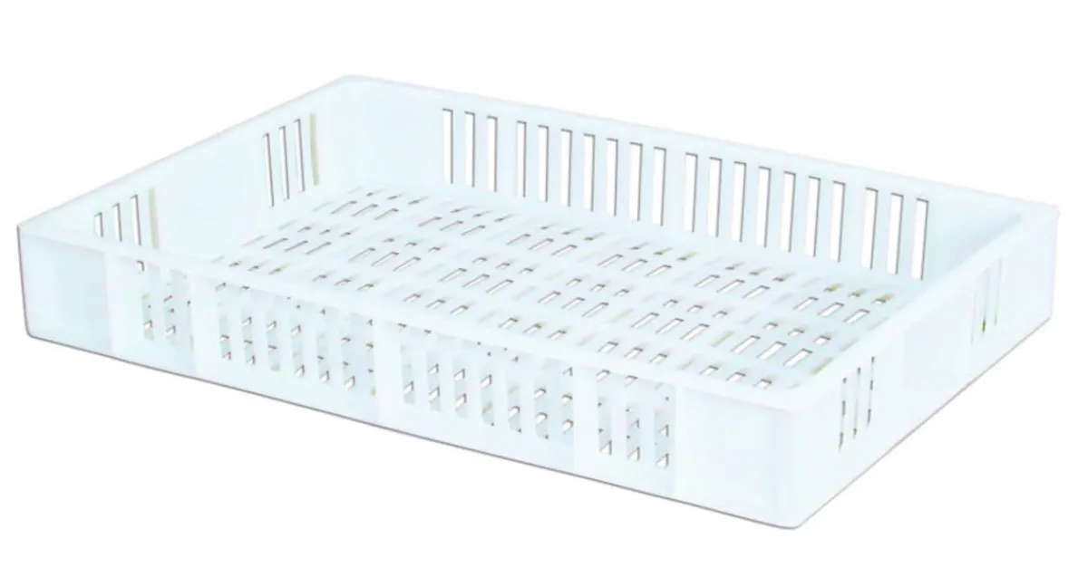 GILAC Caisse ajourée Sans couvercle blanc plastique 60x40x9 cm 15 L fond ajouré parois ajourées Hot