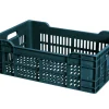 Caisse ajourée Sans couvercle gris plastique 60x40x20 cm 40 L fond ajouré parois ajourées - GILAC Hot