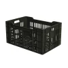 Caisse ajourée Sans couvercle gris plastique 60x40x30 cm 60 L fond ajouré parois ajourées - GILAC