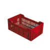 GILAC Caisse ajourée Sans couvercle bordeaux plastique 50x30x20 cm 20 L fond ajouré parois ajourées Discount
