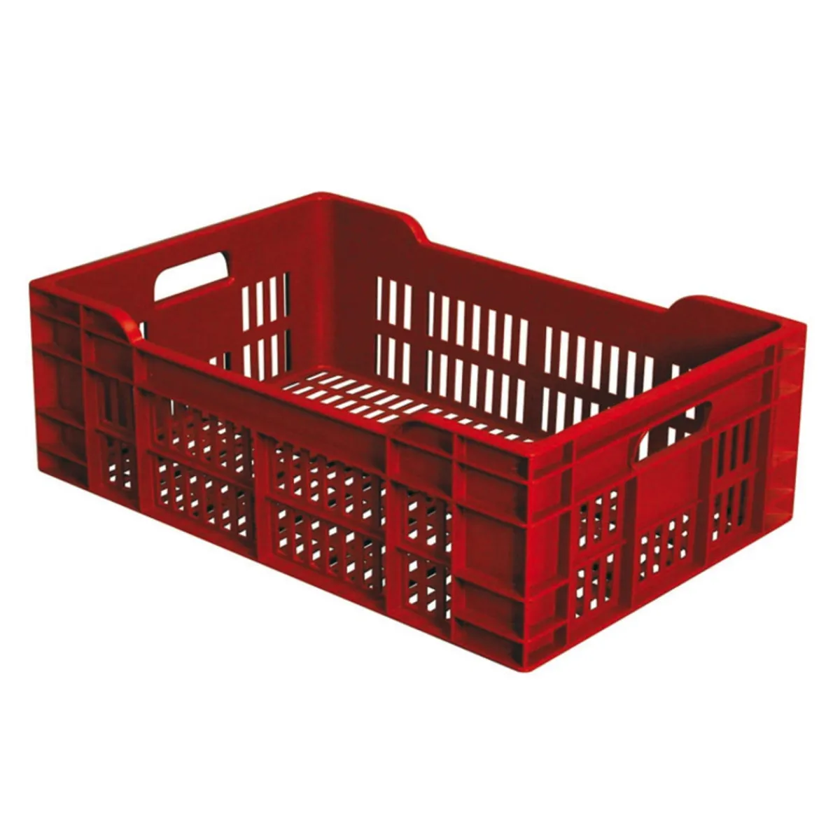 GILAC Caisse ajourée Sans couvercle bordeaux plastique 60x40x20 cm 40 L fond ajouré parois ajourées