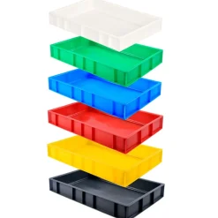 Caisse ajourée Sans couvercle gris plastique 60x40x9 cm 15 L fond ajouré parois ajourées - GILAC Best