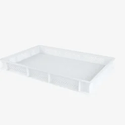 GILAC Caisse finement ajourée blanc plastique 60x40x7 cm 12 L fond ajouré parois ajourées