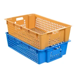 Caisse plastique beige 60x38x15,5 cm 28 L Sans couvercle - GILAC Outlet