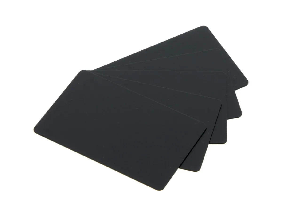 EDIKIO Carte PVC rectangulaire noir mat 86x54 mm (500 pièces)