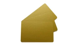 Carte PVC rectangulaire or 86x54 mm (100 pièces) - EDIKIO Discount