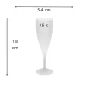 Aucune Carton 128 flûtes réutilisables givrées polypropylène (pp) 15 cl Clearance