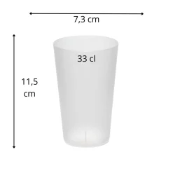 Carton 500 gobelets réutilisables givrés polypropylène (pp) 33 cl - Aucune Best