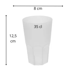 Carton 240 gobelets réutilisables givrés polypropylène (pp) 35 cl - Aucune