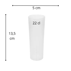 Aucune Carton 315 gobelets réutilisables givrés polypropylène (pp) 22 cl Sale