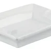 Cendrier rectangulaire blanc porcelaine 12,8x9,6x2,5 cm - PRO.MUNDI Outlet