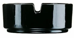 ARCOROC Cendrier rond noir verre trempé Ø 8,5 cm 3,5 cm Sale