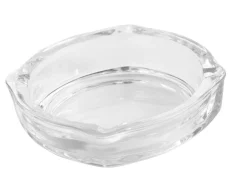 PRO.MUNDI Cendrier rond transparent verre Ø 11 cm 2,8 cm Best