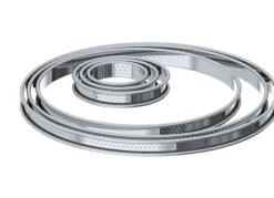 DE BUYER Cercle perforé bord roulé inox Sans revêtement Ø 24 cm 2 cm Hot
