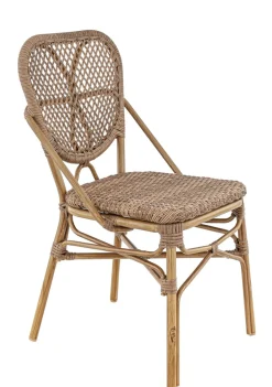FLEXMOB Chaise de terrasse rotin noisette 87x46x56 cm Dax Clearance