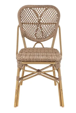 FLEXMOB Chaise de terrasse rotin noisette 87x46x56 cm Dax Clearance