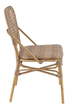 FLEXMOB Chaise de terrasse rotin noisette 87x46x56 cm Dax Clearance