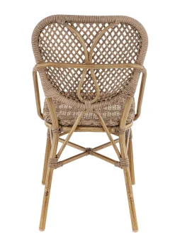 FLEXMOB Chaise de terrasse rotin noisette 87x46x56 cm Dax Clearance