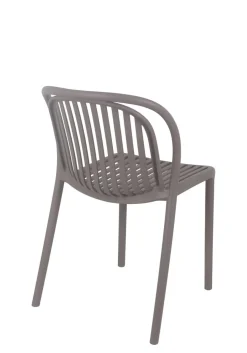 FLEXMOB Chaise de terrasse taupe 78x51x57 cm Dubai Hot