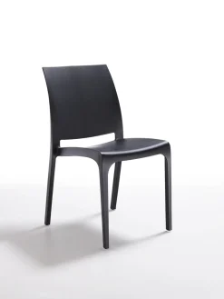 Chaise d'extérieur gris anthracite - Aucune New