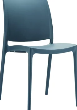 Chaise d''extérieur gris foncé 81x44x50 cm Maya - FLEXMOB Clearance