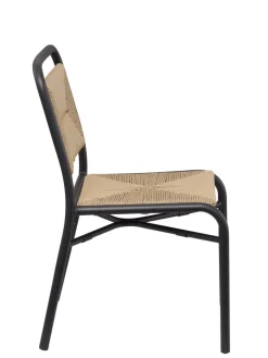 FLEXMOB Chaise d'extérieur noir 84,5x50x60 cm Fernand Outlet