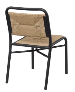 FLEXMOB Chaise d'extérieur noir 84,5x50x60 cm Fernand Outlet