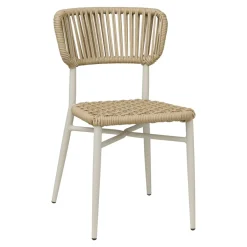 Chaise d'extérieur sable 77x47x55 cm Marbella - FLEXMOB Outlet
