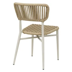 Chaise d'extérieur sable 77x47x55 cm Marbella - FLEXMOB Outlet