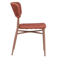 Chaise d'extérieur terracotta 77x47x55 cm Marbella - FLEXMOB Online