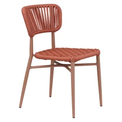 Chaise d'extérieur terracotta 77x47x55 cm Marbella - FLEXMOB Online