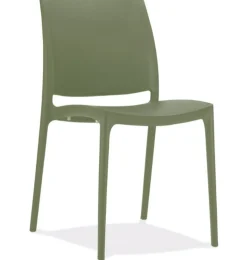 FLEXMOB Chaise d''extérieur vert olive 81x44x50 cm Maya Best