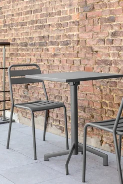 Chaise gris anthracite 82x44x51 cm Bastille - FLEXMOB Outlet