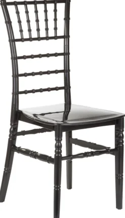 Chaise noir brillant 92x41x43 cm Tiffany - FLEXMOB New