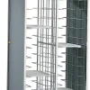 SAINT ROMAIN Chariot cafétéria inox 2 colonnes 12 plateaux entrée côte à côte Hot