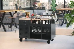 Chariot à cocktails noir métal - PUJADAS Online