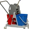 THOMAS Chariot de ménage avec presse 2 seaux gris 17,5 L Hot