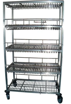 Chariot de séchage-stockage de plateaux ou bacs GN inox 100x56x176 cm 4 niveaux - Aucune Hot