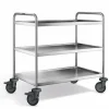 B.PRO Chariot de service inox 3 niveaux 90x60x95 cm 120 kg