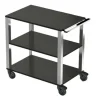 Chariot de service 3 plateaux noir bois 3 niveaux - PINTINOX Clearance