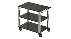 Chariot de service 3 plateaux noir bois 3 niveaux - PINTINOX Clearance
