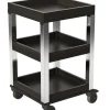 PINTINOX Chariot de service 3 plateaux noir bois Outlet