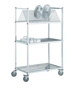 Chariot de stockage inox 100x62x170 cm 3 niveaux - SAINT ROMAIN Sale