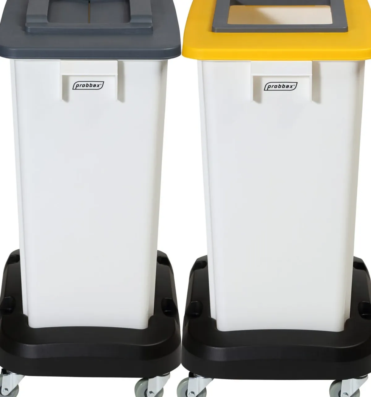 Chariot de tri sélectif plastique noir - PROBBAX