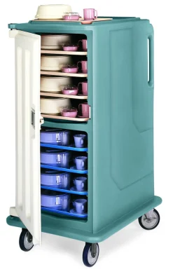 Chariot isotherme pour plateau de repas plastique 93x71x148 cm 150 kg Shoreline - CAMBRO Sale