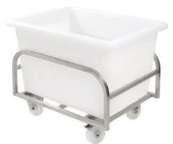 GILAC Chariot pour bac de stockage 100L inox 64,5x53,2x48 cm 120 kg plate_length 53,2 cm inox Clearance