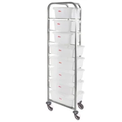 échelle boulangère 8 niveaux inox 59x40x180 cm plate_length 40 cm - GILAC Outlet