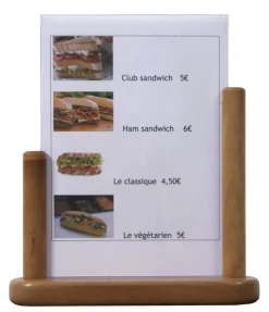 Chevalet de table rectangulaire marron 23x20x6 cm Classique - SECURIT Clearance