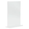 SECURIT Chevalet porte-affiche 2 faces droit rectangulaire transparent 21x14,8 cm Acrylic Hot